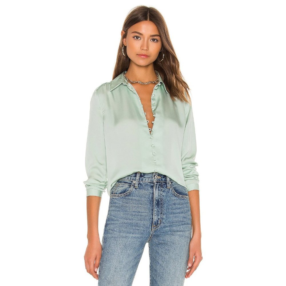 Equipment Fleur Top in Silt Green